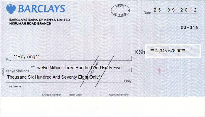 Image of a crossed cheque